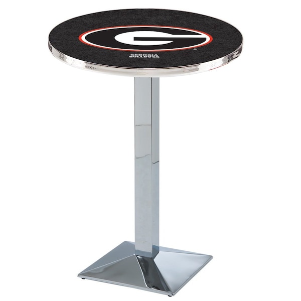 Holland Bar Stool Co 42" Chrome Georgia "G" Pub Table, 36" dia. Top - L217C4236GA-G
