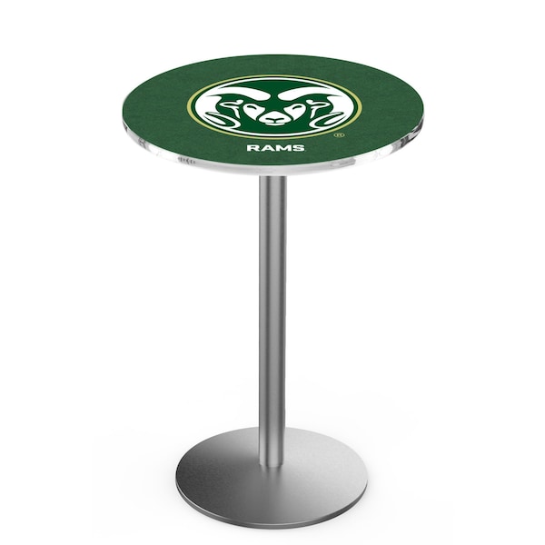 Holland Bar Stool Co 42" Stainless Steel Colorado State Pub Table, 36" dia. Top - L214S4236COLOST