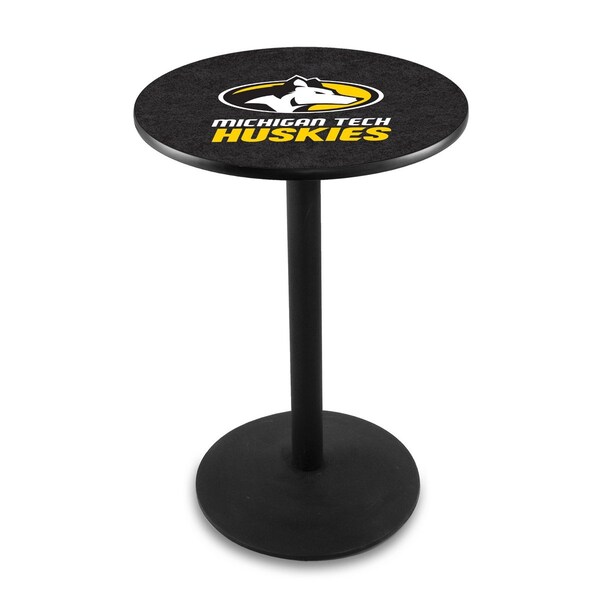 Holland Bar Stool Co 42" Blk Wrinkle Michigan Tech Pub Table - L214B4228MITECH