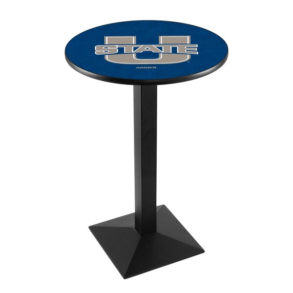 Holland Bar Stool Co 42" Blk Wrinkle Utah State Pub Table - L217B4228UTAHST