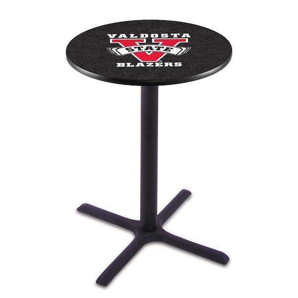 Holland Bar Stool Co 42" Blk Wrinkle Valdosta State Pub Table, 36" dia. Top - L211B4236VALDST