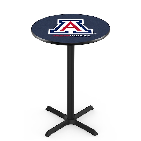 Holland Bar Stool Co 42" Blk Wrinkle Arizona Pub Table, 36" dia. Top - L211B4236ARIZUN