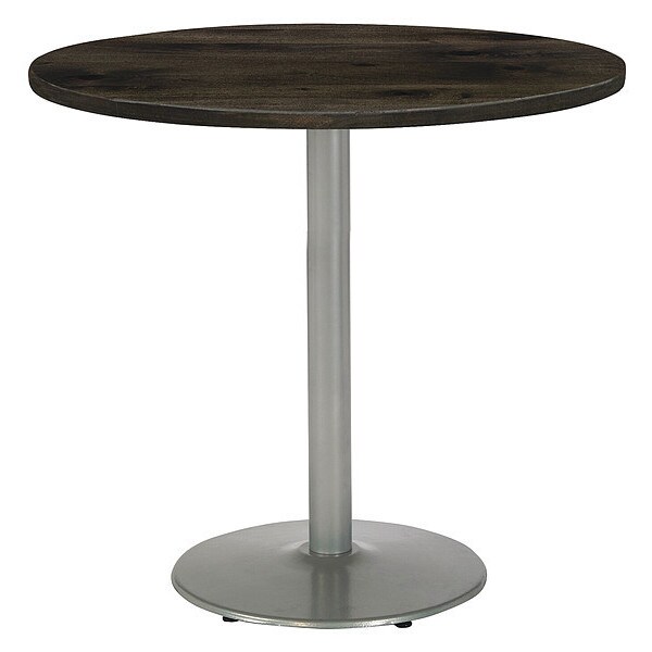 Kfi Round 42 L, 42 W, 41 H, Wood Top, Barnwood - T42RD-B1922SL-38-LFT-BN