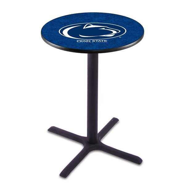 Holland Bar Stool Co 36" Blk Wrinkle Penn State Pub Table, 36" dia. Top - L211B3636PENNST