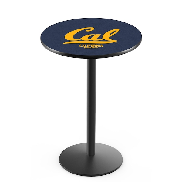 Holland Bar Stool Co 36" Blk Wrinkle Cal Pub Table, 36" dia. Top - L214B3636CAL-UN