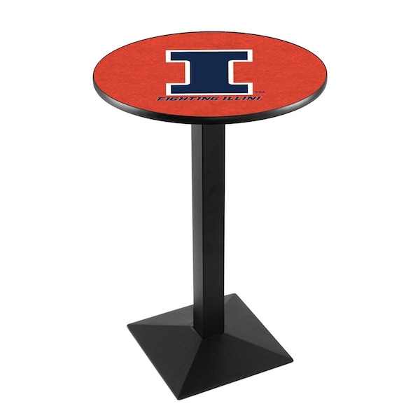 Holland Bar Stool Co 42" Blk Wrinkle Illinois Pub Table - L217B4228ILLINIU