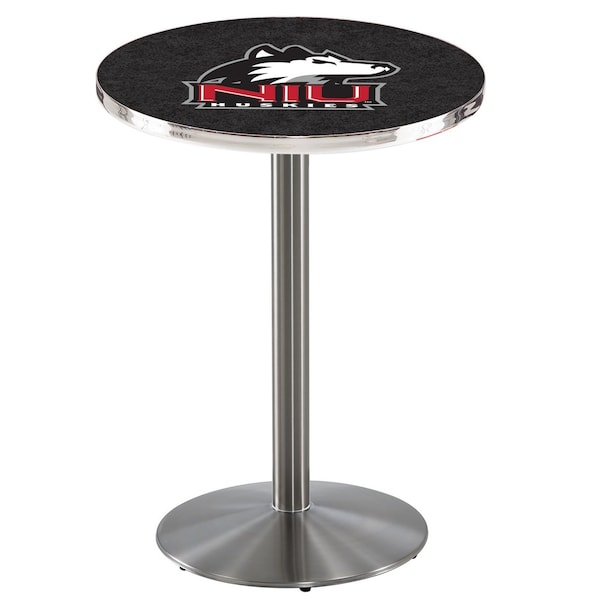 Holland Bar Stool Co 42" Stainless Steel Northern Illinois Pub Table - L214S4228NORILL