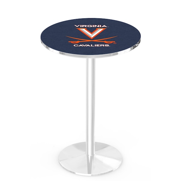 Holland Bar Stool Co 42" Chrome Virginia Pub Table, 36" dia. Top - L214C4236VRGNIA