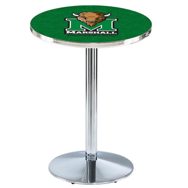 Holland Bar Stool Co 42" Chrome Marshall Pub Table, 36" dia. Top - L214C4236MRSHLL