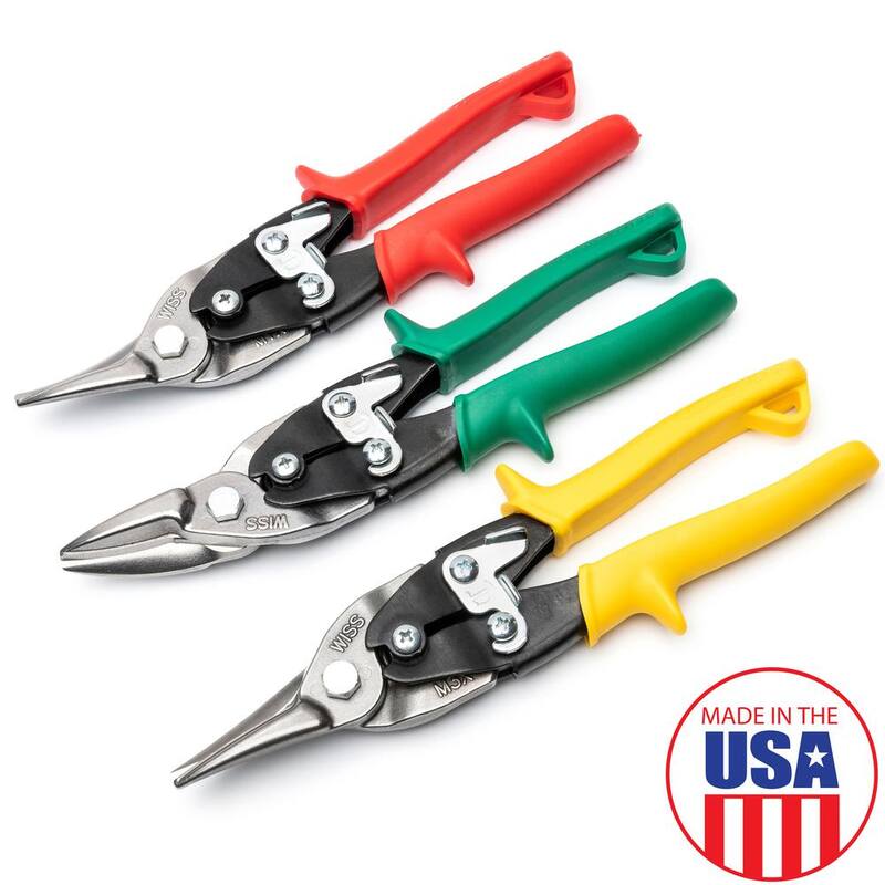 Crescent Wiss Straight, Left, and Right Cut Compound Action Aviation Snip Set (3-Piece) - M123R