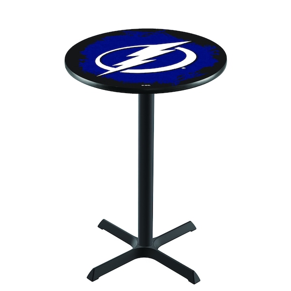 Holland Bar Stool Co 42" Blk Wrinkle Tampa Bay Lightning Pub Table - L211B4228TBLGHT