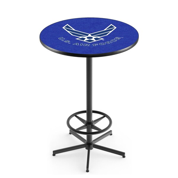 Holland Bar Stool Co 42" Black U.S. Air Force Pub Table - L216B4236AIRFOR