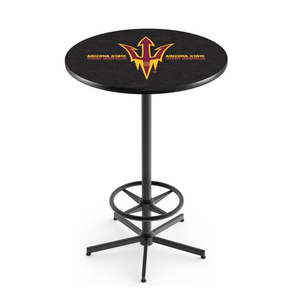 Holland Bar Stool Co 42" Black Arizona State Pub Table, Pitchfork - L216B4236ARIZST-F