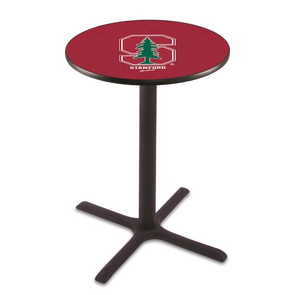 Holland Bar Stool Co 42" Blk Wrinkle Stanford Pub Table, 36" dia. Top - L211B4236STNFRD