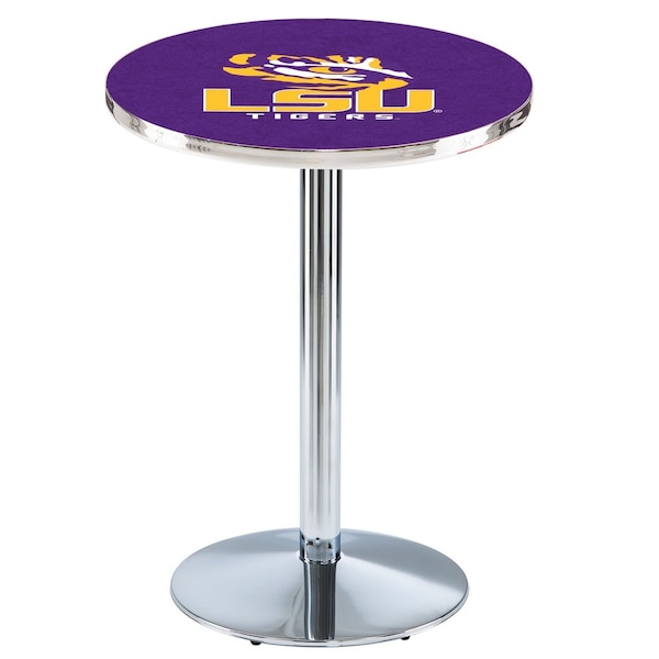 Holland Bar Stool Co 36" Chrome Louisiana State Pub Table - L214C3628LASTUN
