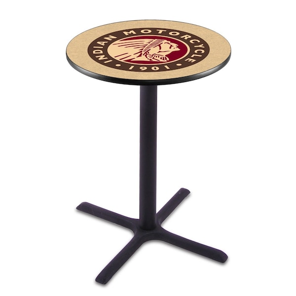 Holland Bar Stool Co 36" Blk Wrinkle Indian Motorcycle Pub Table - L211B3628INDN-HD
