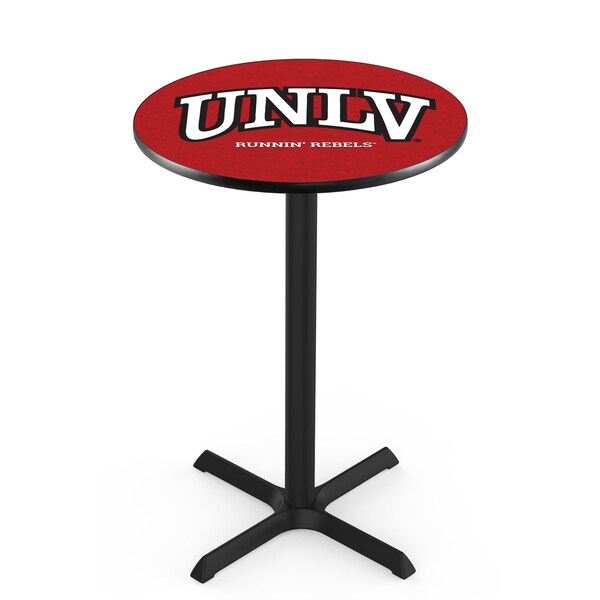 Holland Bar Stool Co 42" Blk Wrinkle UNLV Pub Table, 36" dia. Top - L211B4236UNEVLV