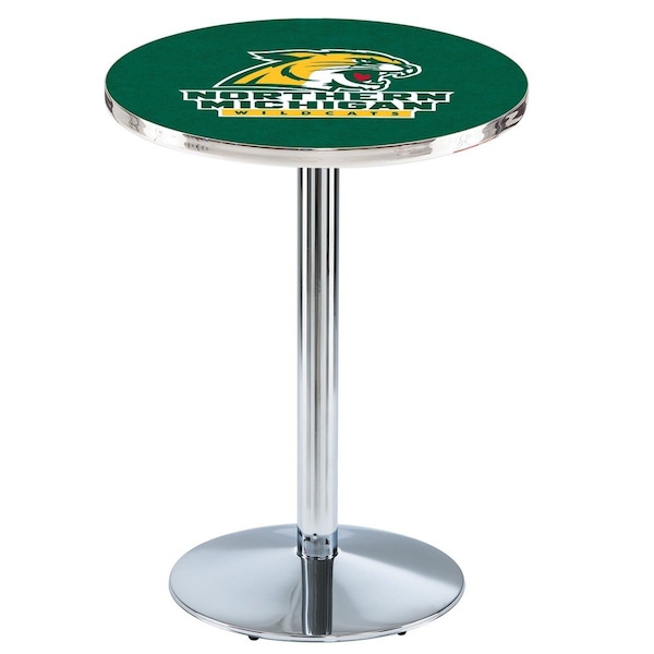 Holland Bar Stool Co 36" Chrome Northern Michigan Pub Table, 36" dia. Top - L214C3636NORMIC