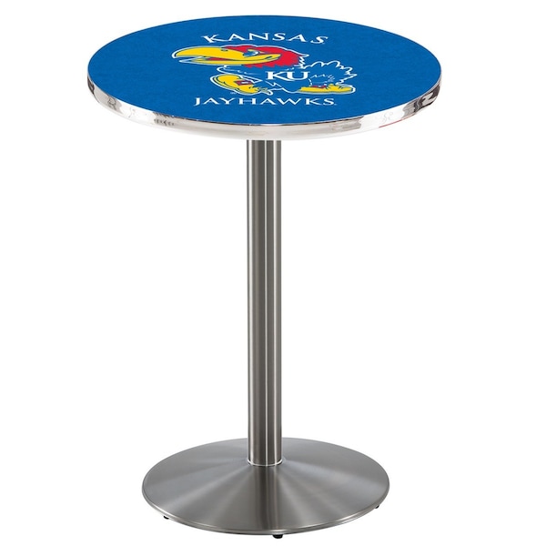 Holland Bar Stool Co 36" Stainless Steel Kansas Pub Table - L214S3628KNSASU