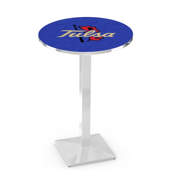 Holland Bar Stool Co 36" Chrome Tulsa Pub Table, 36" dia. Top - L217C3636TULSAU