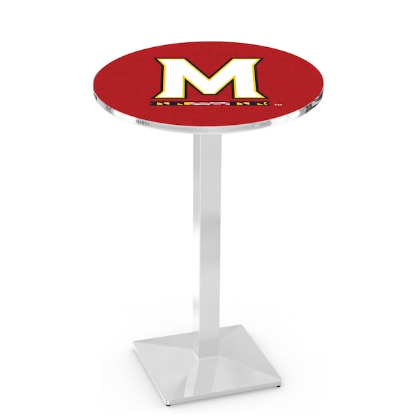 Holland Bar Stool Co 42" Chrome Maryland Pub Table, 36" dia. Top - L217C4236MRYLND