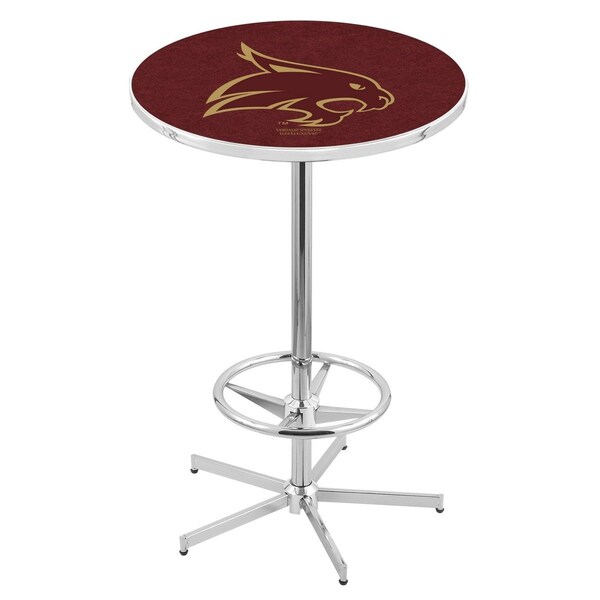 Holland Bar Stool Co 42" Chrome Texas State Pub Table, 36" dia. Top - L216C4236TEXSST