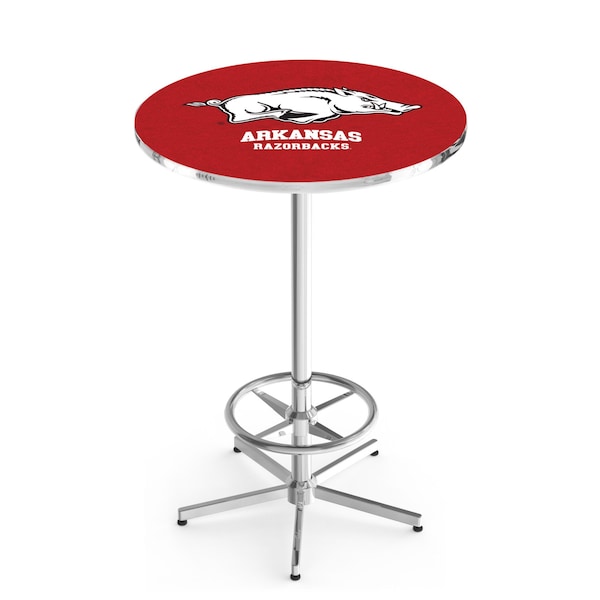 Holland Bar Stool Co 42" Chrome Arkansas Pub Table - L216C4228ARKNUN