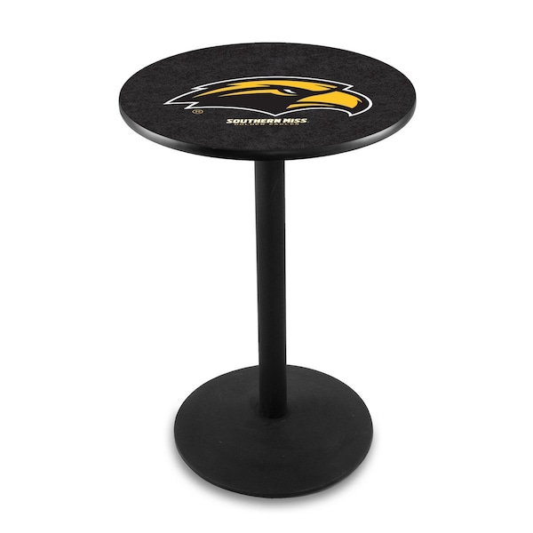 Holland Bar Stool Co 36" Blk Wrinkle Southern Miss Pub Table - L214B3628SOUMIS