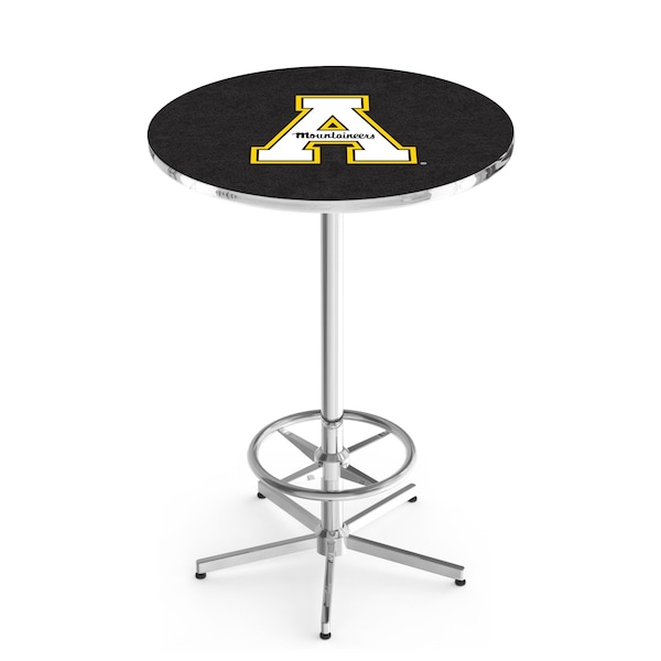 Holland Bar Stool Co 42" Chrome Appalachian State Pub Table - L216C4228APPSTU
