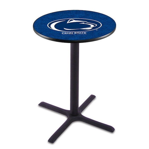 Holland Bar Stool Co 42" Blk Wrinkle Penn State Pub Table, 36" dia. Top - L211B4236PENNST