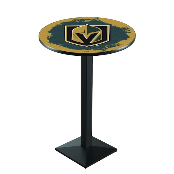 Holland Bar Stool Co 42" Blk Wrinkle Vegas Golden Knights Pub Table - L217B4228LVGDKN