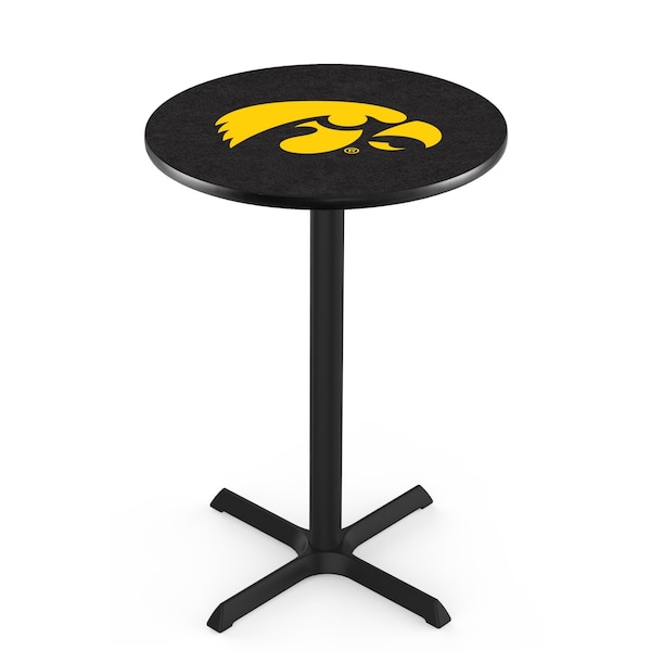 Holland Bar Stool Co 42" Blk Wrinkle Iowa Pub Table, 36" dia. Top - L211B4236IOWAUN