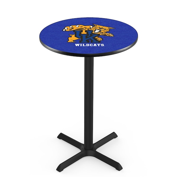 Holland Bar Stool Co 42" Blk Wrinkle Kentucky "Wildcat" Pub Table - L211B4228UKYCAT