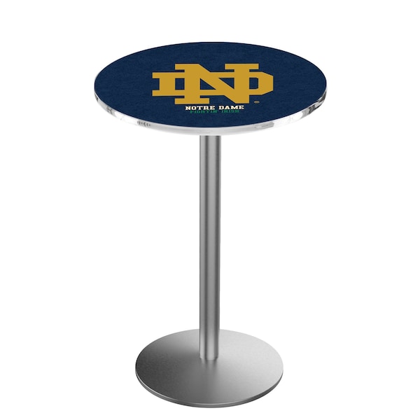 Holland Bar Stool Co 42" Stainless Steel Notre Dame (ND) Pub Table - L214S4228ND-ND