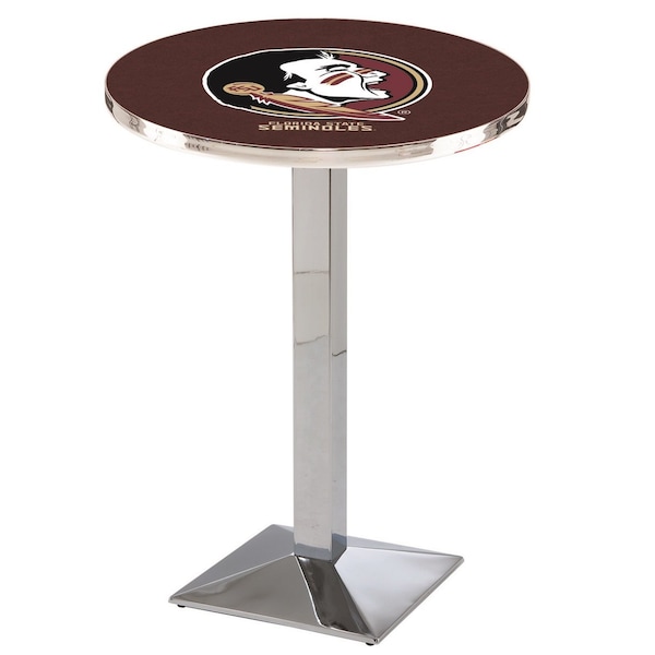 Holland Bar Stool Co 36" Chrome Florida State (Head) Pub Table - L217C3628FSU-HD