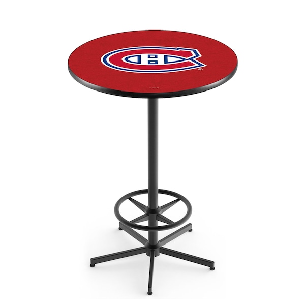 Holland Bar Stool Co 42" Black Montreal Canadiens Pub Table - L216B4236MONCAN