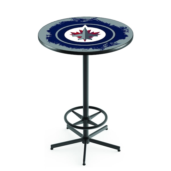 Holland Bar Stool Co 42" Black Winnipeg Jets Pub Table - L216B4228WINJET
