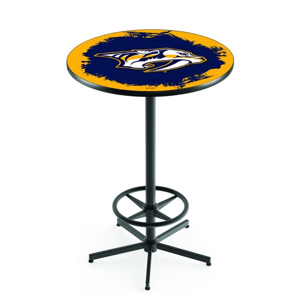 Holland Bar Stool Co 42" Black Nashville Predators Pub Table - L216B4228NSHPRE