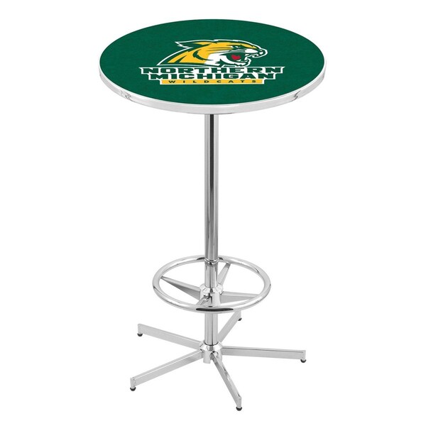 Holland Bar Stool Co 42" Chrome Northern Michigan Pub Table, 36" dia. Top - L216C4236NORMIC