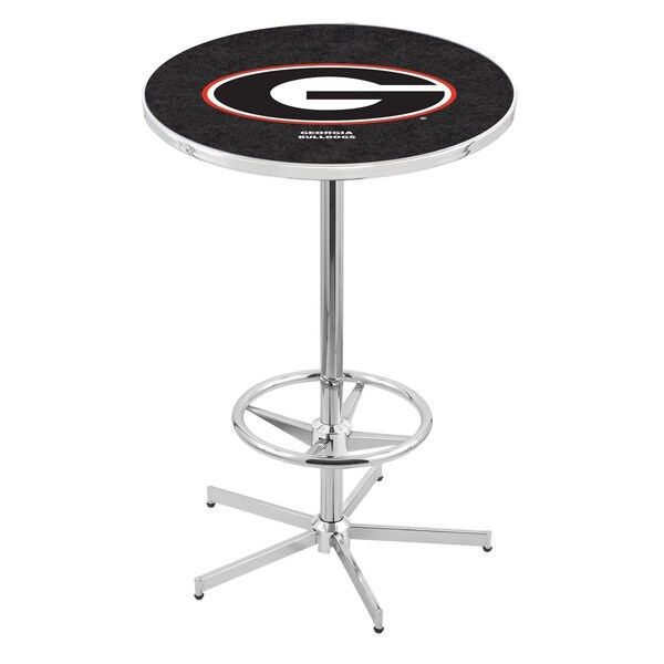 Holland Bar Stool Co 42" Chrome Georgia "G" Pub Table, 36" dia. Top - L216C4236GA-G