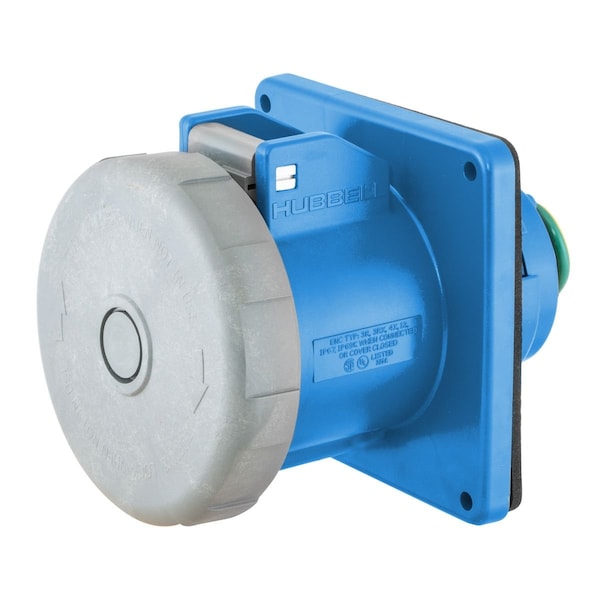 Hubbell IEC Pin and Sleeve Receptacle, 20A, 250V - HBL420R9W
