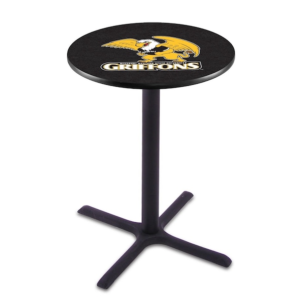 Holland Bar Stool Co 36" Blk Wrinkle Missouri Western State Pub Table - L211B3628MOWST