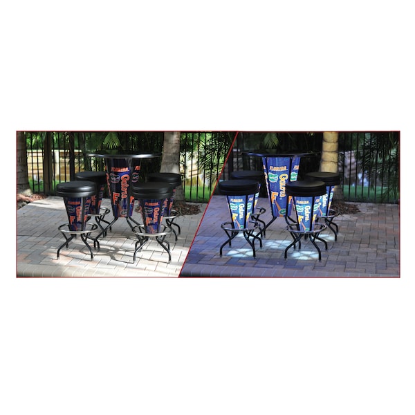 Holland Bar Stool Co Lighted 42" Black Los Angeles Kings Pub Table - L218B42LAKING36RLAKING