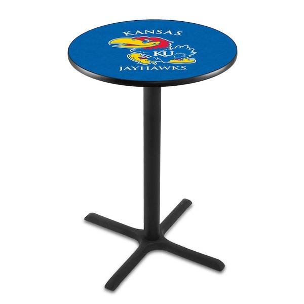 Holland Bar Stool Co 36" Blk Wrinkle Kansas Pub Table - L211B3628KNSASU