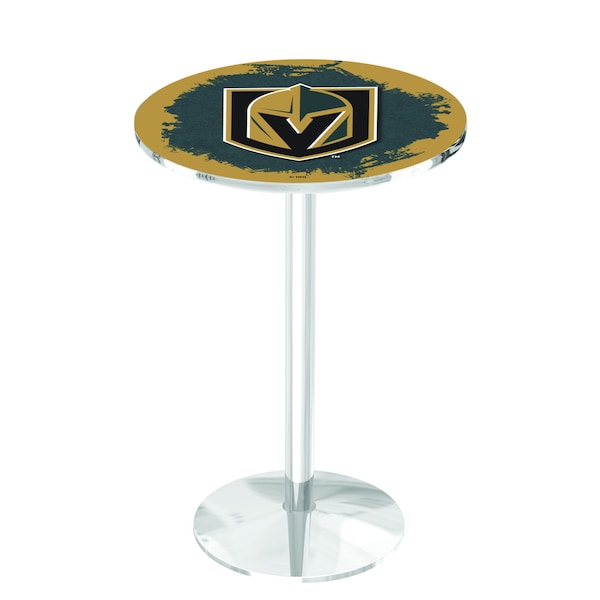 Holland Bar Stool Co 36" Chrome Vegas Golden Knights Pub Table - L214C3628LVGDKN