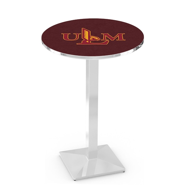 Holland Bar Stool Co 42" Chrome Louisiana-Monroe Pub Table, 36" dia. Top - L217C4236LA-MON