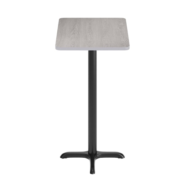 Flash Furniture Rectangle 30 in L, 24 in W, Gray - XU-GYTB-2430-T2222B-GG
