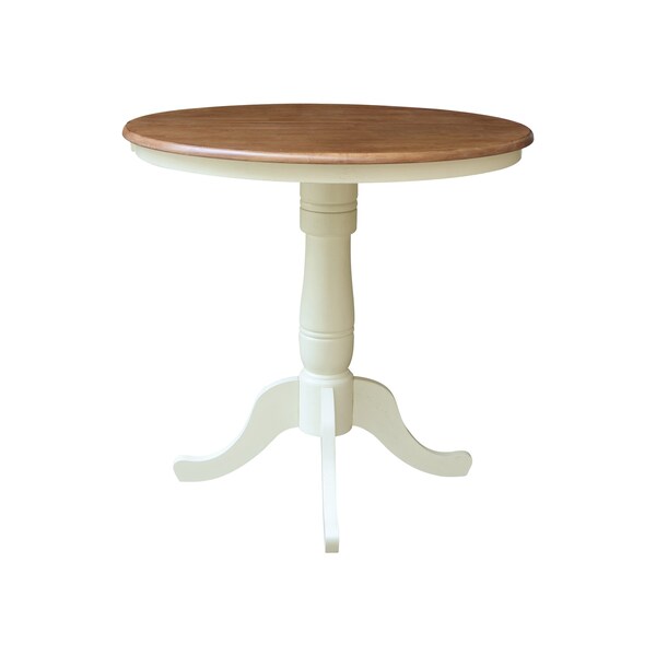 Whitewood Industries Rectangular Fixed Top Extension Pedestal Dining Table, 35.3 in L, 36 in W, 48 in H, Parawood Top - K79-36RXT-6B