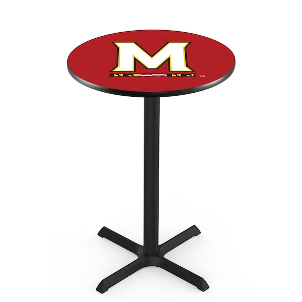 Holland Bar Stool Co 42" Blk Wrinkle Maryland Pub Table, 36" dia. Top - L211B4236MRYLND