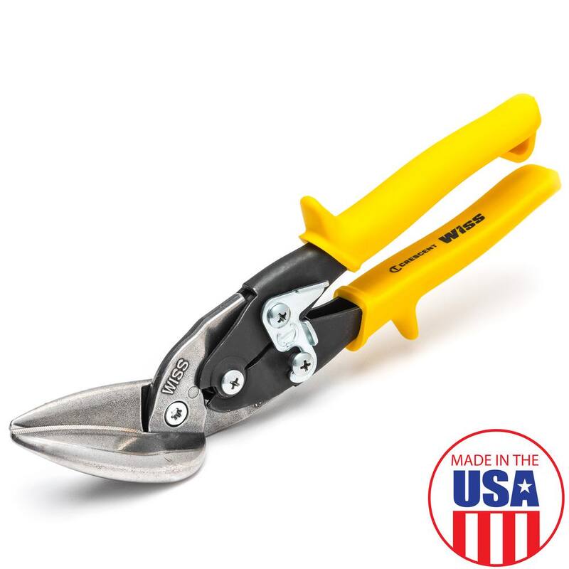Crescent Wiss 9-1/4 in. Compound Action Straight, Left, and Right Cut Offset Aviation Snip - M8OS